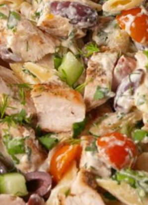 Greek Chicken Pasta.